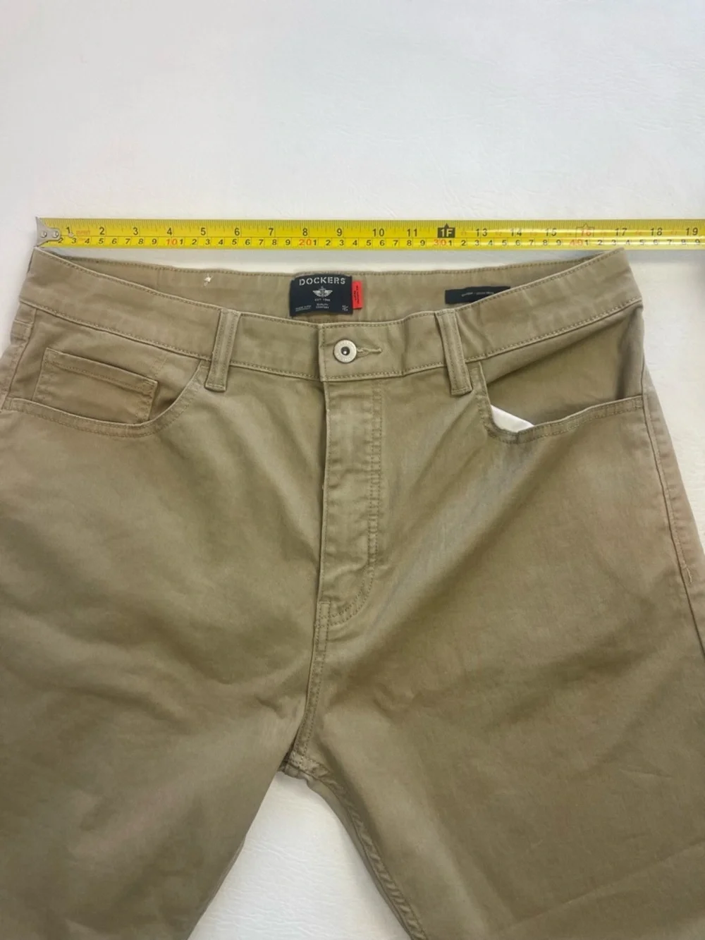 Better title  Dockers Mens Khaki Chino Pants 35x30 Straight Fit Tan Casual Work